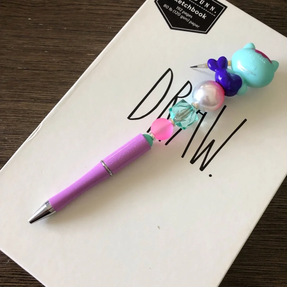 Netflix's Gabby's Dollhouse: Mercat handmade beaded pen